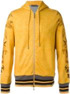 Etro Floral Print Zip Hoodie, Men's, Size: Xxl, Yellow/orange, Cotton/nylon