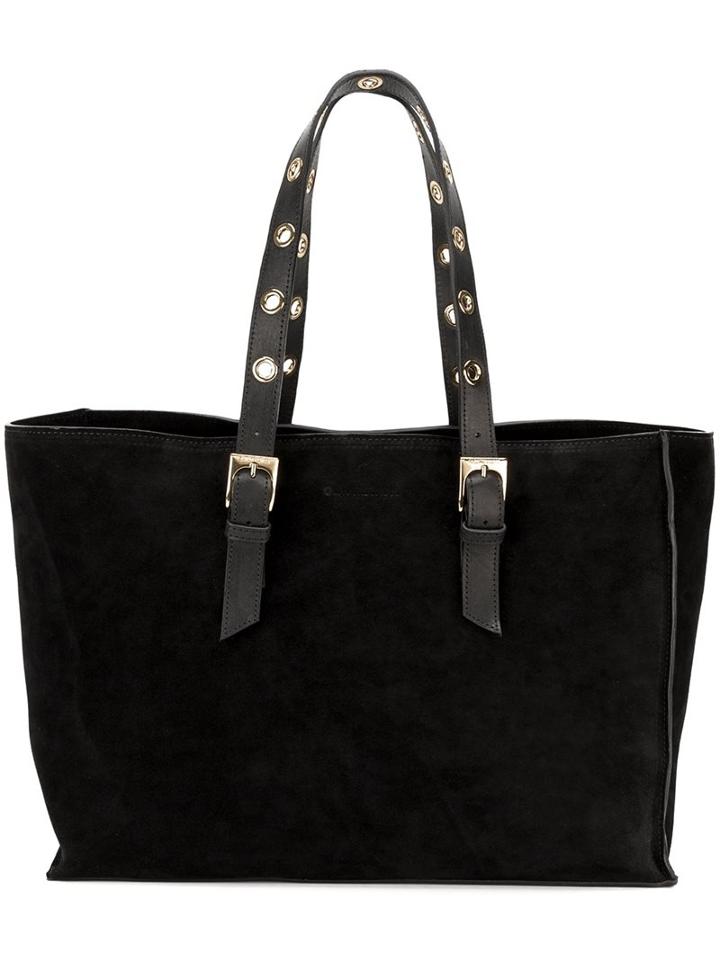 L'autre Chose Eyelets Detailing Shoulder Bag, Women's, Black