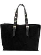L'autre Chose Eyelets Detailing Shoulder Bag, Women's, Black
