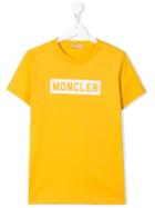 Moncler Kids Teen Logo Print T-shirt - Yellow