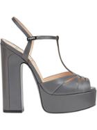 Fendi Strappy Platform Sandals - Grey
