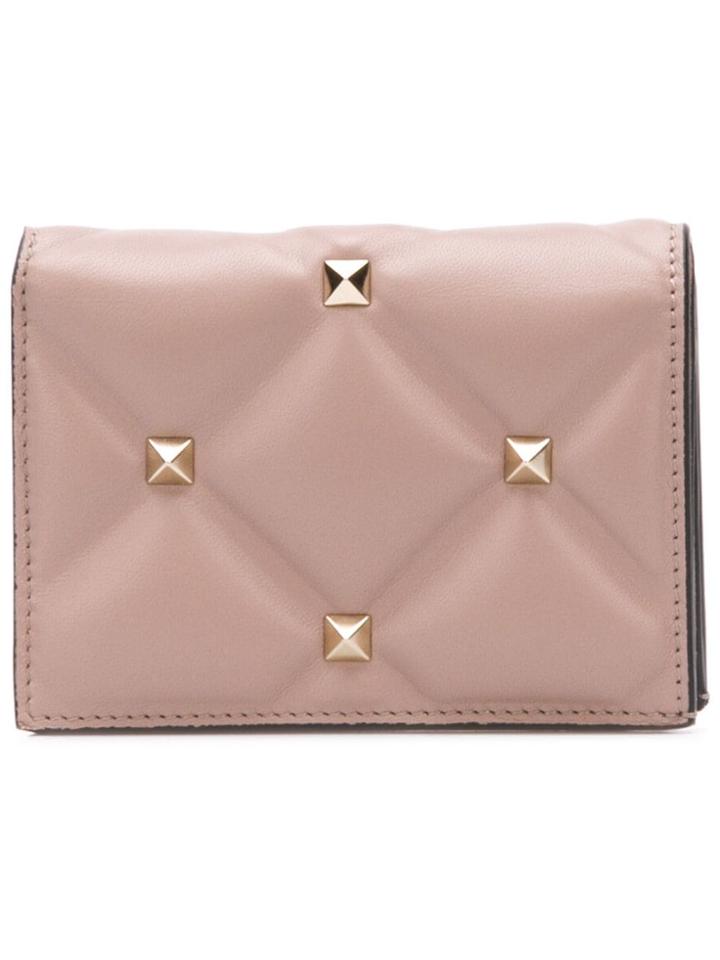 Valentino Valentio Garavani Candystud French Flap Wallet - Neutrals