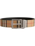 Burberry Reversible Vintage Check Leather Belt - Nude & Neutrals