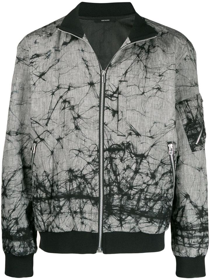 Issey Miyake Men Printed Bomber Jacket - Grey