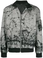 Issey Miyake Men Printed Bomber Jacket - Grey