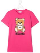 Moschino Kids Logo Patch T-shirt - Pink