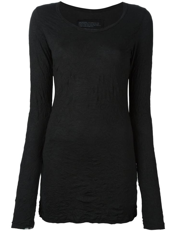 Rundholz Round Neck Longsleeved Blouse, Women's, Size: Xl, Black, Polyester/wool