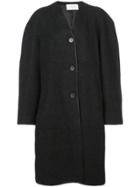 Lemaire Collarless Coat - Black