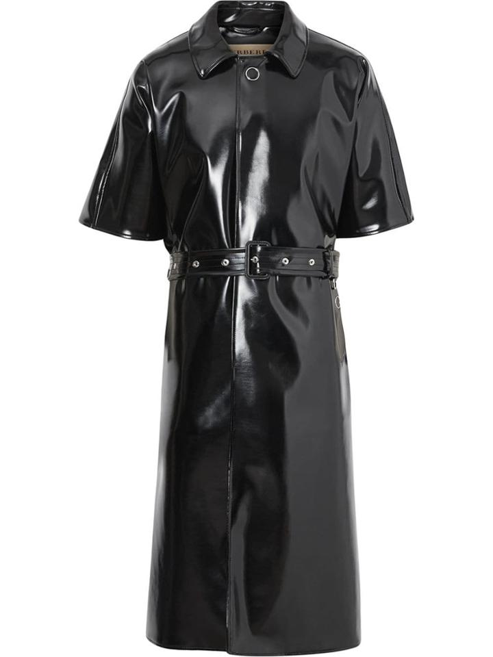 Burberry Vinyl Belted Cape - Black