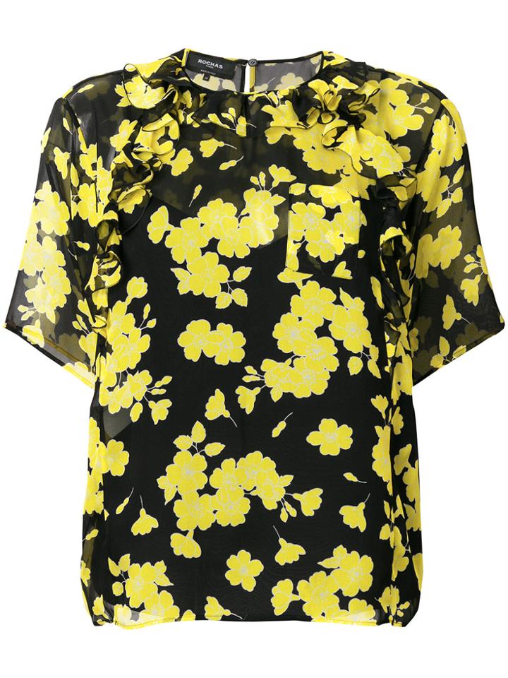 Rochas Floral Print Blouse - Yellow & Orange