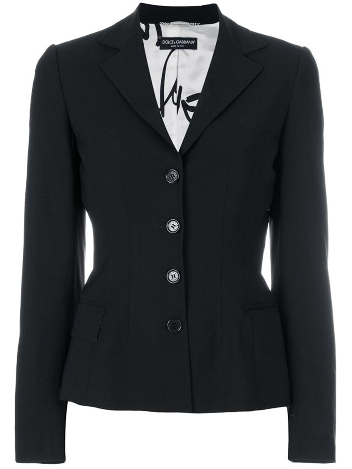 Dolce & Gabbana Vintage Slim Fit Blazer - Black