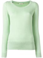 Etro Round Neck Jumper, Women's, Size: 44, Green, Cotton/cashmere