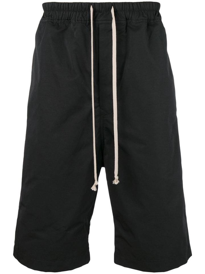 Rick Owens Drkshdw Knee Length Track Shorts - Black