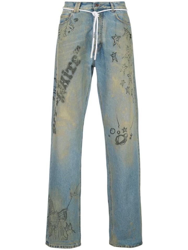 Off-white Extreme Bleach Jeans - Blue
