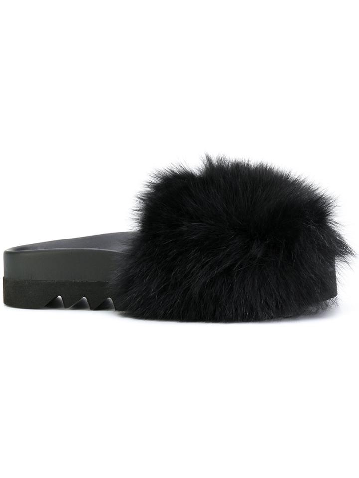 Joshua Sanders Foxy Slip On Mules - Black