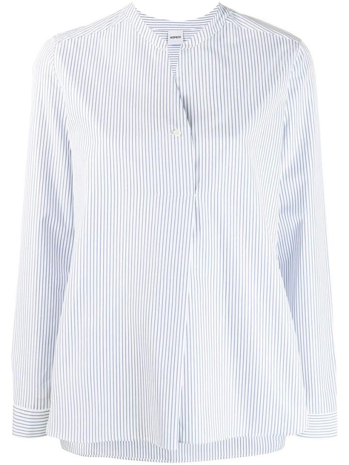Aspesi Pinstriped Blouse - Blue