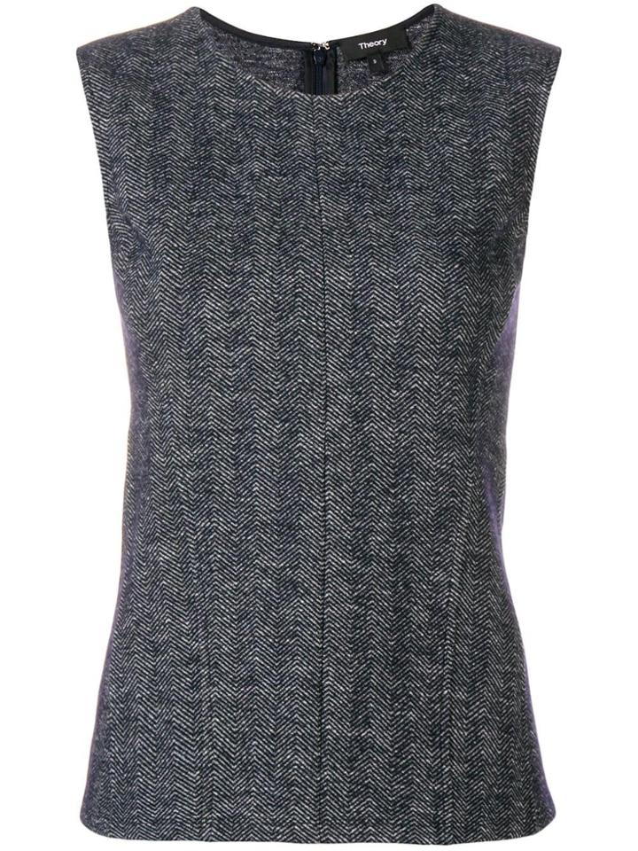 Theory Round Neck Top - Blue