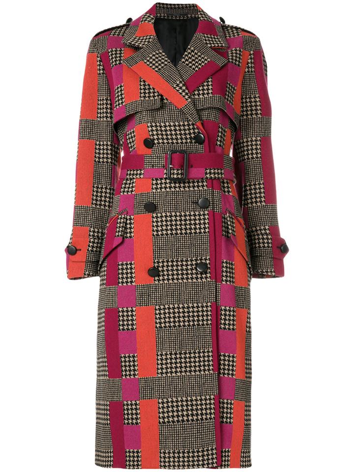 Paul Smith Double Breasted Check Coat - Multicolour