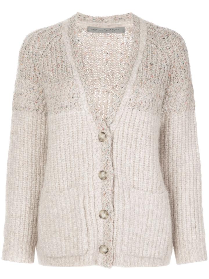 Raquel Allegra Boxy Cardigan - Neutrals
