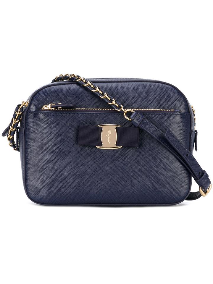 Salvatore Ferragamo - Vara Camera Crossbody Bag - Women - Calf Leather - One Size, Blue, Calf Leather