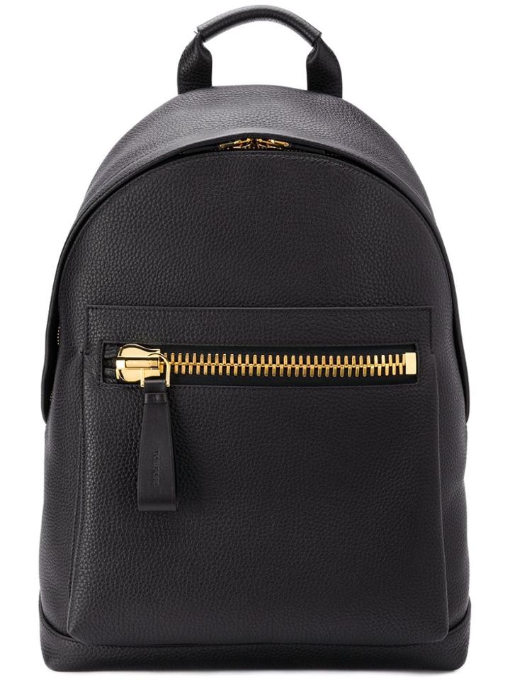 Tom Ford Medium Buckley Leather Backpack - Black