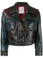 Marco De Vincenzo - Cropped Jacket - Women - Calf Leather/polyester - 42, Calf Leather/polyester