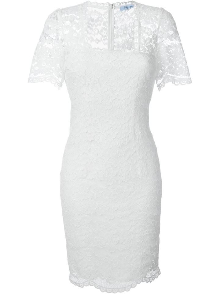 Blumarine Square Neck Lace Dress