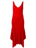 T By Alexander Wang - Handkerchief Hem Dress - Women - Cotton/merino - S, Red, Cotton/merino