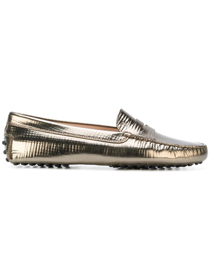 Tod's Gommino Loafers - Metallic