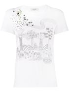 Valentino - Printed T-shirt - Women - Cotton/polyester - S, White, Cotton/polyester