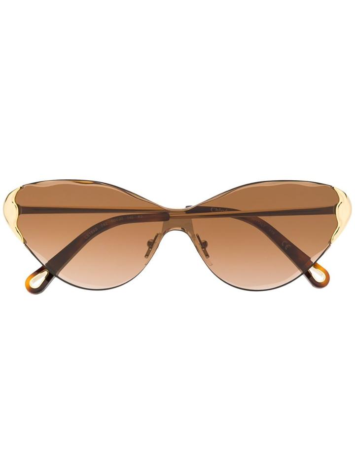 Chloé Eyewear Cat Eye Sunglasses - Gold