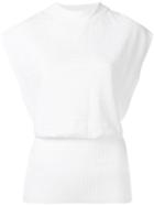 Erika Cavallini - Open Back Knitted Blouse - Women - Polypropylene - 40, White, Polypropylene