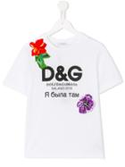 Dolce & Gabbana Kids Logo Print T-shirt, Girl's, Size: 8 Yrs, White