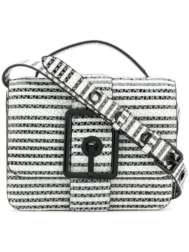 Rebecca Minkoff Snakeskin Effect Striped Shoulder Bag - White