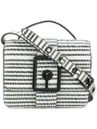 Rebecca Minkoff Snakeskin Effect Striped Shoulder Bag - White