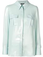 Elisabetta Franchi Silky Button Down Shirt - Blue