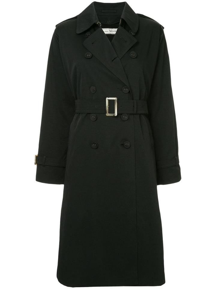 Tu Es Mon Trésor Liberty Equality Trench Coat - Black