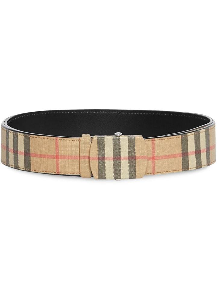 Burberry Vintage Check E-canvas Belt - Neutrals