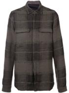Rick Owens Textured Plaid Shirt - Grey