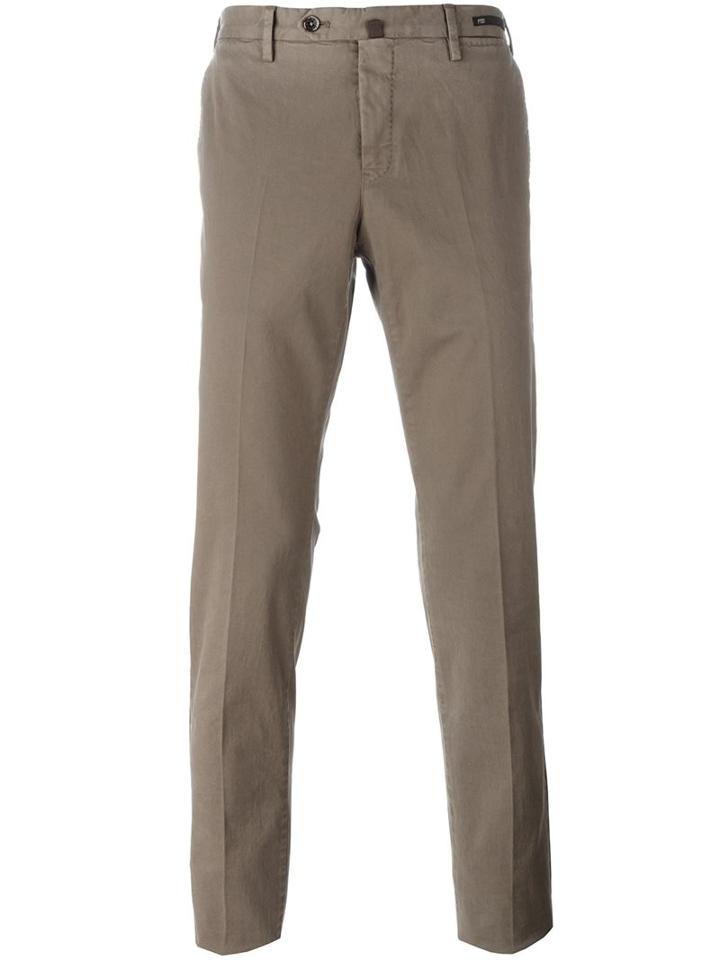 Pt01 Classic Chinos, Men's, Size: 52, Green, Cotton/elastodiene