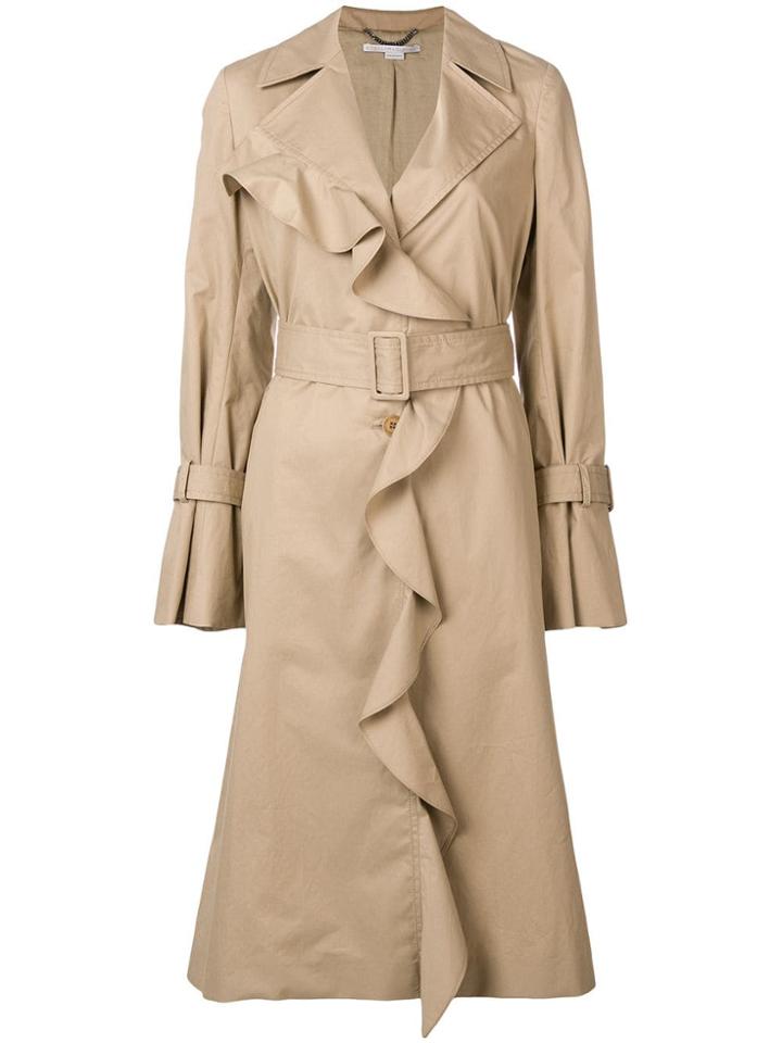 Stella Mccartney Ruffled Coat - Neutrals