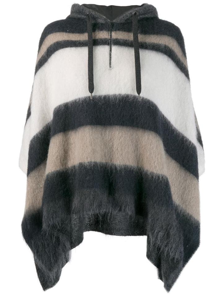 Brunello Cucinelli Oversized Hooded Sweater - Blue