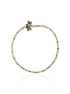 Yvonne Léon Multicoloured Dragonfly Sapphire Gold Bracelet -