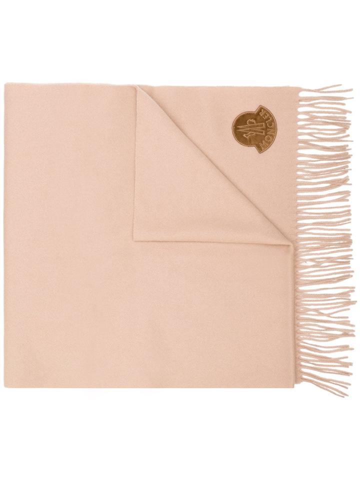 Moncler Logo Patch Scarf - Neutrals