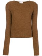 Lemaire Fine Knit Fitted Sweater - Brown