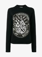 Christopher Kane St. Christopher Sweater, Women's, Size: Large, Black, Virgin Wool/polyester/mohair/polyamide