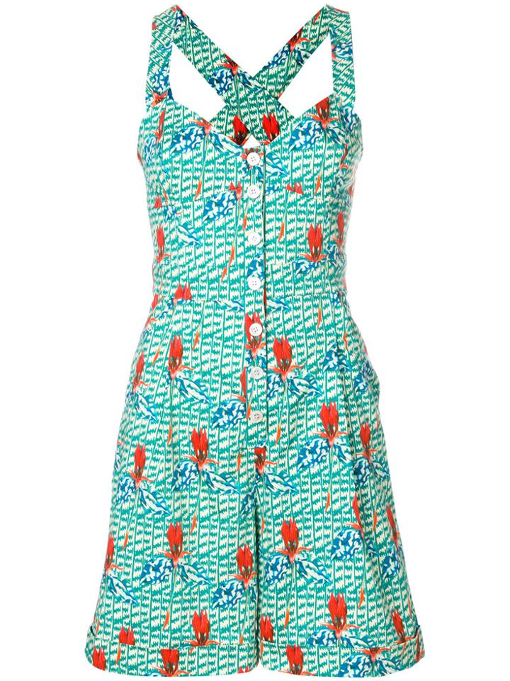 Temperley London Cypress Fitted Playsuit - Multicolour