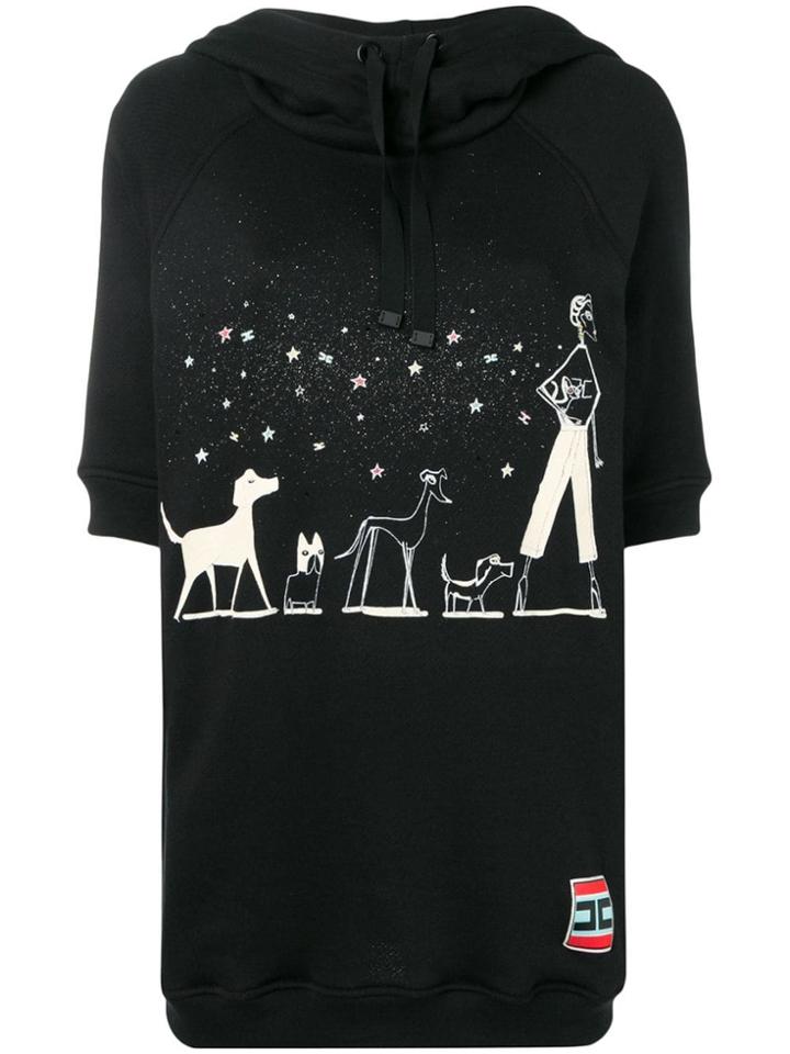 Elisabetta Franchi Short-sleeve Hoody - Black