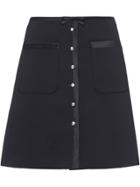 Miu Miu Jewelled Button Mini Skirt - Black