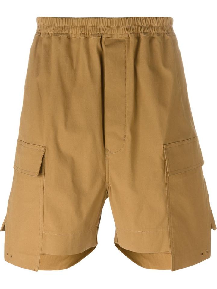 Rick Owens Cargo Shorts, Men's, Size: 50, Brown, Cotton/spandex/elastane